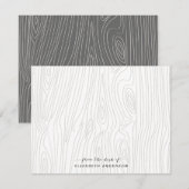 Rustige houten korrels, gepersonaliseerd bakkerij notitiekaartje (Voorkant / Achterkant)