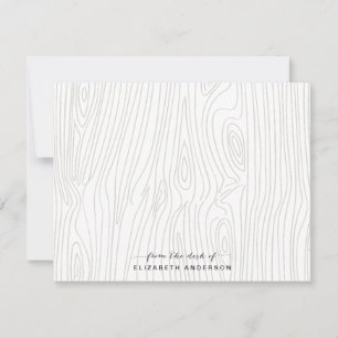 Rustige houten korrels, gepersonaliseerd bakkerij notitiekaartje