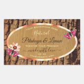 Rustige houten korrels Natuurlijke boomschors Prod Rechthoekige Sticker (Voorkant)