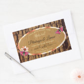 Rustige houten korrels Natuurlijke boomschors Prod Rechthoekige Sticker (Envelop)