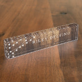 Rustige houten laarzen Onderwijsnaam Aangepast Naambordje (Zijkant)