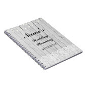 Rustige houten lace-noten voor de planning van het notitieboek (Rechterzijde)