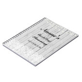 Rustige houten lace-noten voor de planning van het notitieboek (Linkerzijde)