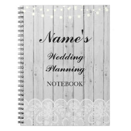 Rustige houten lace-noten voor de planning van het notitieboek