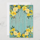 Rustige houten landgeel vezel buitenbruiloft kaart (Achterkant)