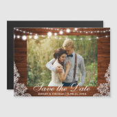 Rustige houten lantaarn Magnetisch sparen de Datum (Voorkant / Achterkant)