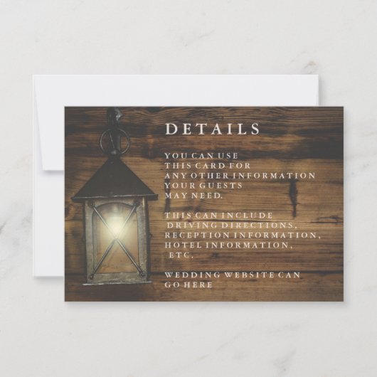 Rustige houten lantaarn — Ontvangst land (Voorkant)