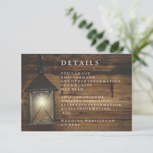 Rustige houten lantaarn — Ontvangst land (Staand voorkant)