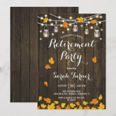 Rustige houten lantaarns verlaten Pensioenpartij Kaart (Voorkant / Achterkant)