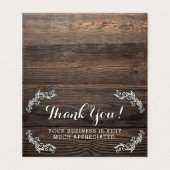 Rustige  houten legant country Boerderij Hartelijk Kaart (Buitenkant ongevouwen)