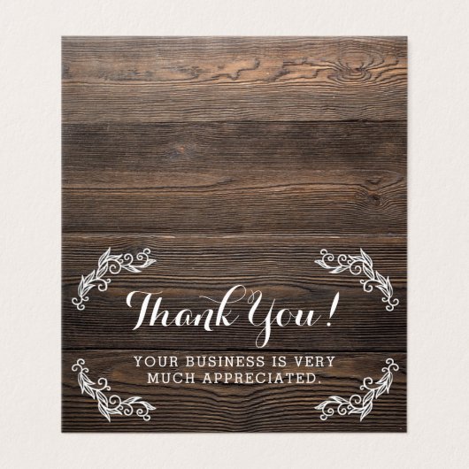 Rustige  houten legant country Boerderij Hartelijk Kaart (Buitenkant ongevouwen)