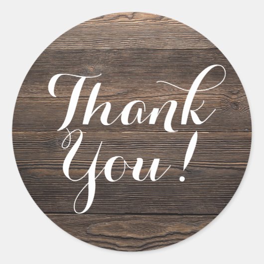 Rustige houten legant country Boerderij Hartelijk Ronde Sticker (Voorkant)