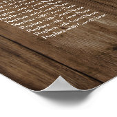 Rustige houten lichten Ontvangen 6 Tabelrooster Poster (Hoek)