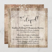 Rustige houten lichten We zagen Typografie, Ontvan Kaart (Voorkant / Achterkant)