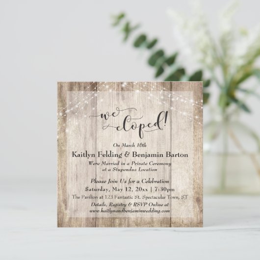 Rustige houten lichten We zagen Typografie, Ontvan Kaart (Staand voorkant)