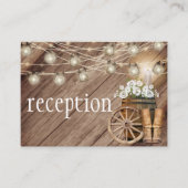 Rustige houten loop en witte flora - Ontvangst Informatiekaartje (Voorkant)