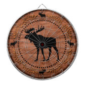 Rustige, houten moerascirkelplaat dartbord (Voorkant)