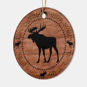 Rustige houten moscirkelvormig siermiddel keramisch ornament (Links)