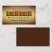 Rustige houten ontwerpomheining Company Service Visitekaartje (Voorkant / Achterkant)