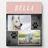 Rustige houten pagina Afdrukken Pet Dog 2 Foto Fotoplaat (Voorkant)