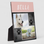 Rustige houten pagina Afdrukken Pet Dog 2 Foto Fotoplaat (Zijkant)