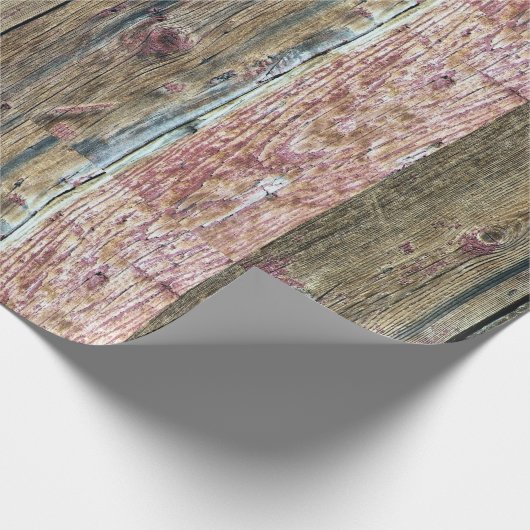 Rustige houten panelen cadeaupapier (Hoek)