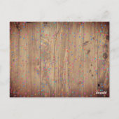 Rustige houten panelen regenboogConfetti sparen de Briefkaart (Achterkant)
