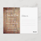 Rustige houten panelen regenboogConfetti sparen de Briefkaart (Achterkant)