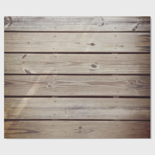 Rustige houten planken cadeaupapier (Vlak)