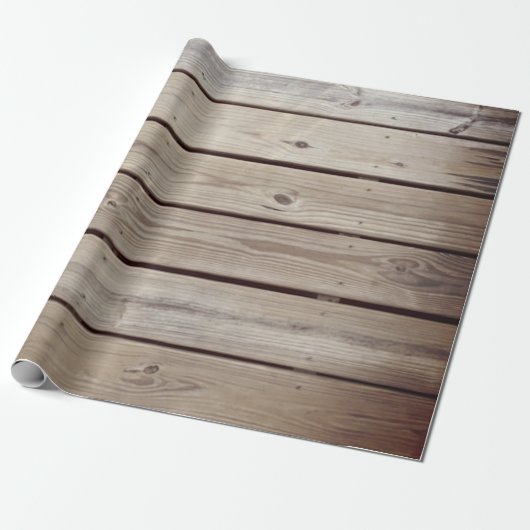 Rustige houten planken cadeaupapier (Uitgerold)