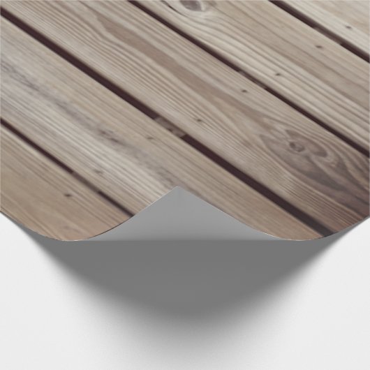 Rustige houten planken cadeaupapier (Hoek)