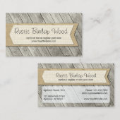 Rustige houten planken en Boerderij voor landoverl Visitekaartje (Voorkant / Achterkant)