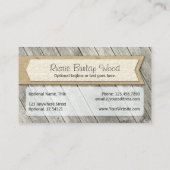 Rustige houten planken en Boerderij voor landoverl Visitekaartje (Achterkant)