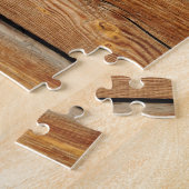 Rustige houten plankjes voor landschenkingen legpuzzel (Zijkant)