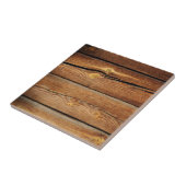 Rustige houten plankjes voor landschenkingen tegeltje (Zijkant)