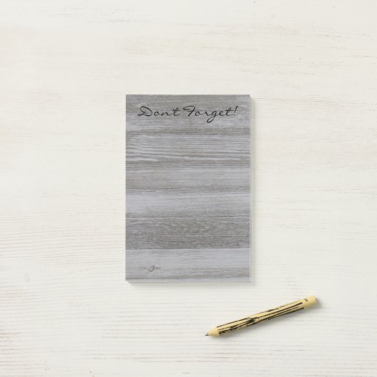 Rustige houten Post Post-it® Notes (Op bureau)