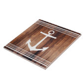 Rustige houten printer & witte anchor tegeltje (Zijkant)