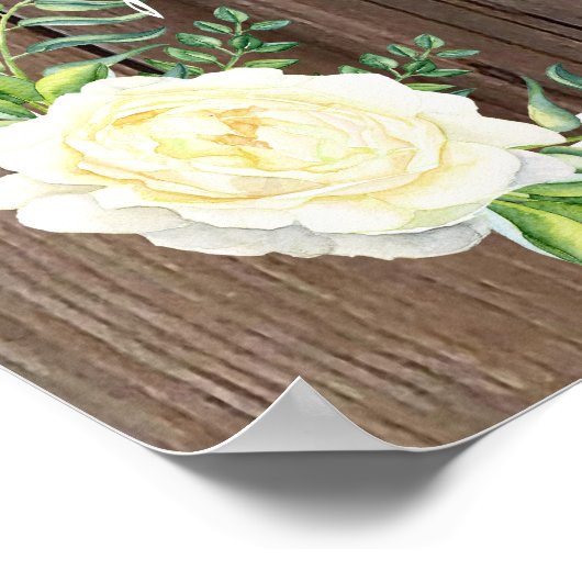 Rustige houten Roos Creëer je eigen poster (Hoek)