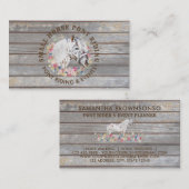 Rustige houten Ruitende paardensportpaarden Visitekaartje (Voorkant / Achterkant)