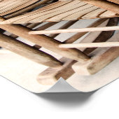 Rustige Houten Schommelstoelen Poster (Hoek)