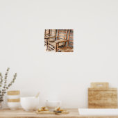Rustige Houten Schommelstoelen Poster (Keuken)