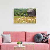 Rustige Houten Schuur Canvas Afdruk (Insitu (Woonkamer))