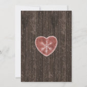 Rustige houten sterren en hartenrepetitie Dinner Kaart (Achterkant)