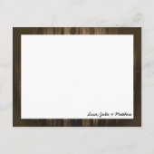 Rustige houten strijklichten Dank u Notitiekaart Notitiekaartje (Achterkant)