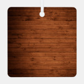 Rustige houten tape - directe fotostijl metalen ornament (Achterkant)