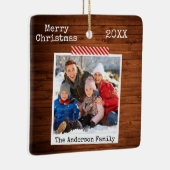 Rustige houten tapedrive Instant Photo Style keram Keramisch Ornament (Rechts)