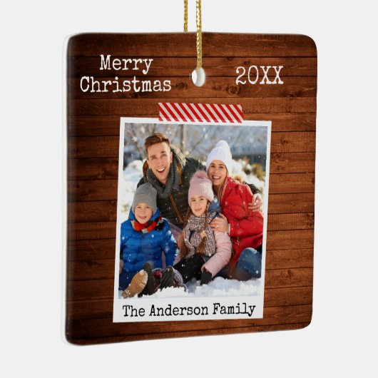 Rustige houten tapedrive Instant Photo Style keram Keramisch Ornament (Rechts)