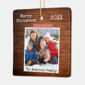 Rustige houten tapedrive Instant Photo Style keram Keramisch Ornament (Links)