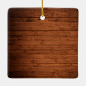 Rustige houten tapedrive Instant Photo Style keram Keramisch Ornament (Achterkant)