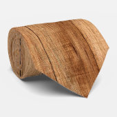 Rustige houten toon Eenvoudige Tan-Stropdas Stropdas (Opgerold)